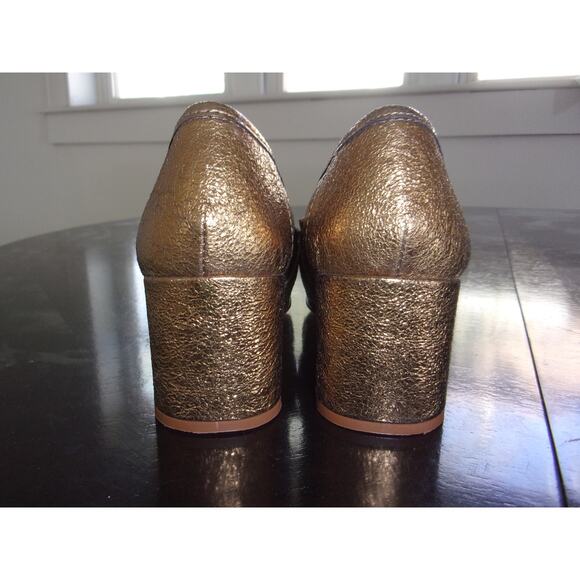 Cole Haan GOLD HEELED LOAFERS w/ Tassel Womens Size 7.5 - Picture 4 of 5